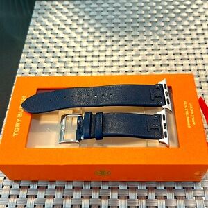 Like new, Tory Burch APPLE WATCH NAVY band 38-40 MM. used once.